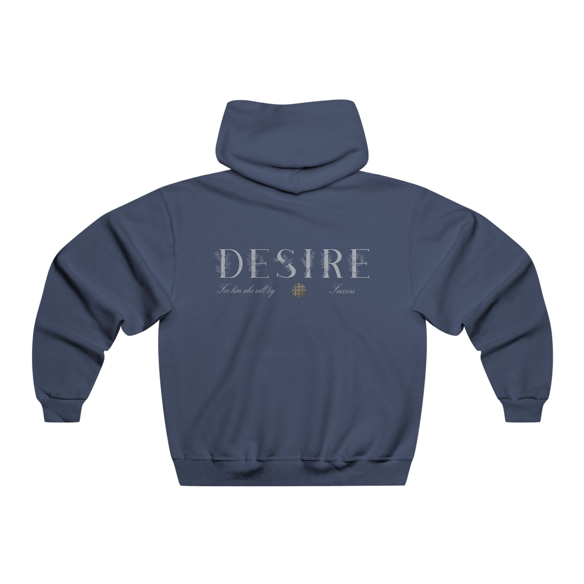 DESIRE GOLD CROSS - NAVY BLUE HOODIE
