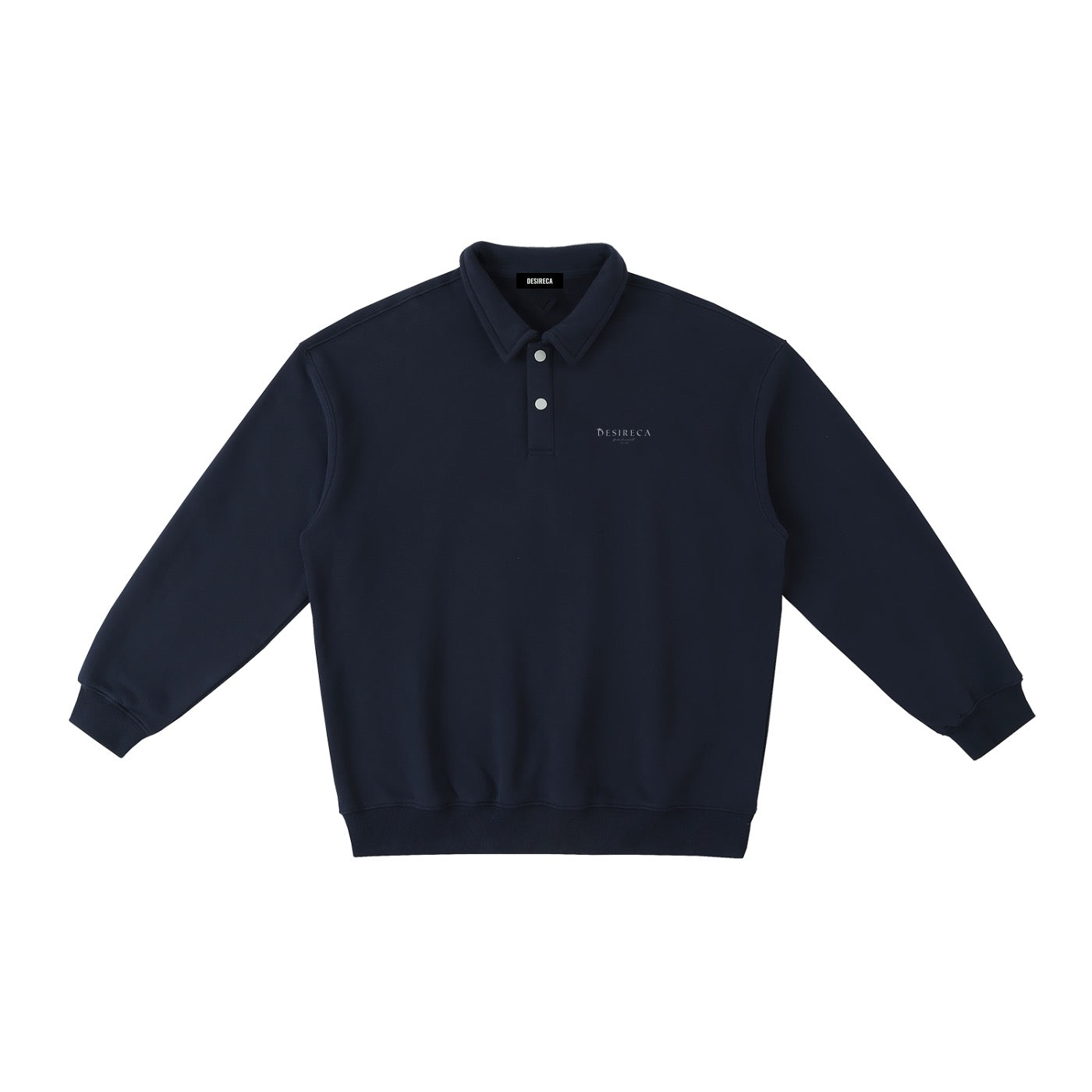 DESIRECA - Polo-Collar Sweatshirt