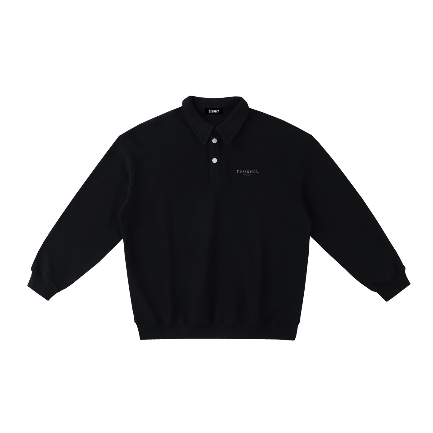 DESIRECA - Polo-Collar Sweatshirt