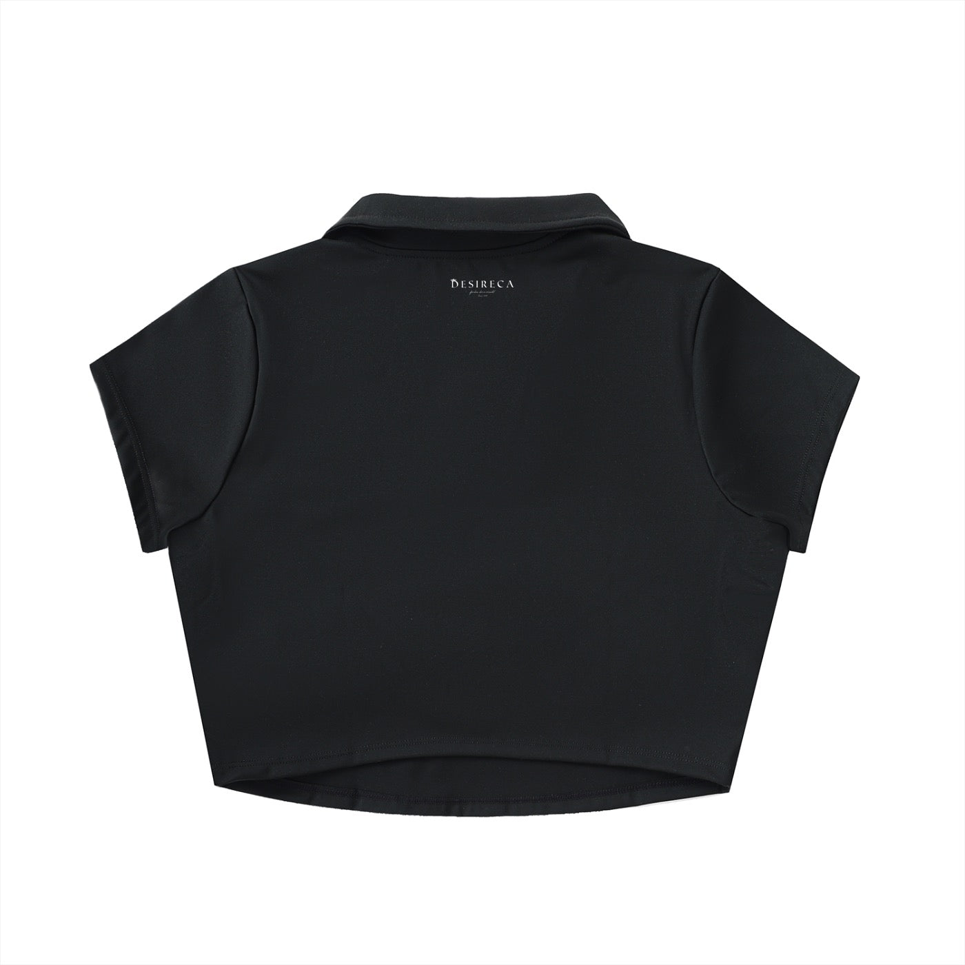 DESIRECA -V-Neck Lapel Crop Top